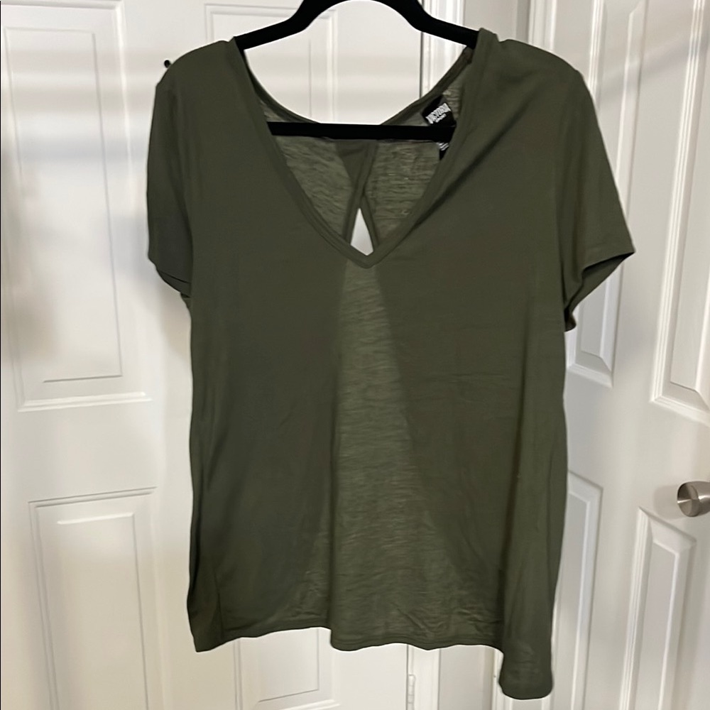 Victoria's Secret Green Cut Out Short Sleeve T-Shirt